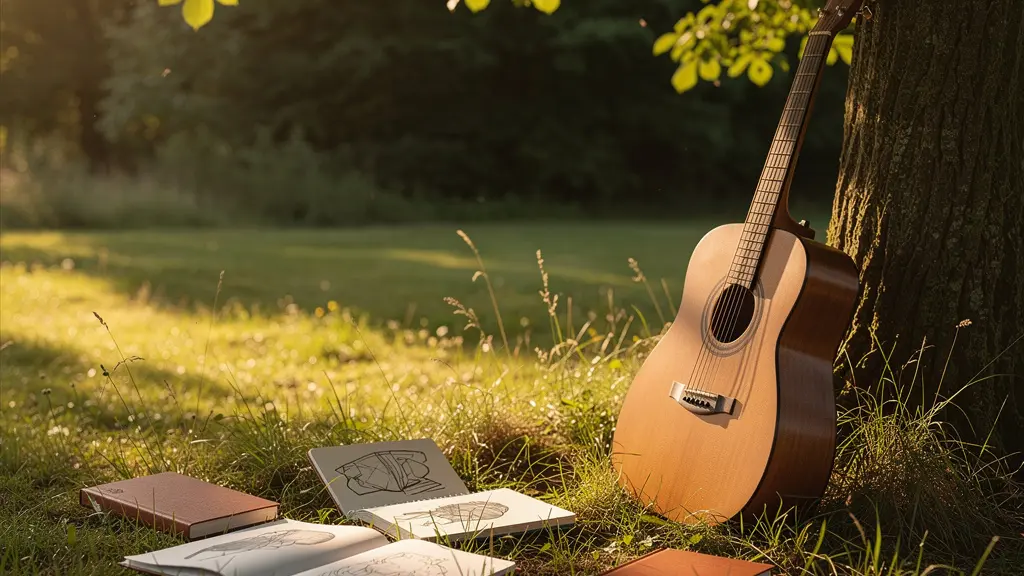 Artiste en pause créative dans un environnement naturel inspirant